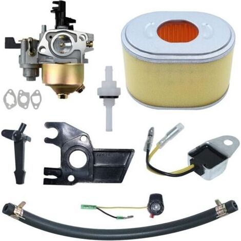 Carburatore per motore Honda GX120 GX140 GX160 GX168 GX200 da 5 CV, 5,5 CV e 6,5 CV, carburatori con filtro aria + guarnizioni + tubo carburante, ricambio accessorio (1/3)