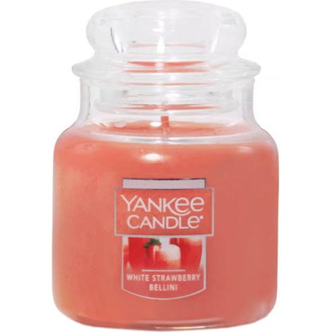 Yankee Candle Duftkerze „White Strawberry Bellini“ (kleines Glas, 104 g)