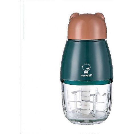 Mixeur bébé électrique 300ml – Verre borosilicaté – Lame tranchante 6 tranchants – Moteur puissant – Fonction en un clic (1/5)