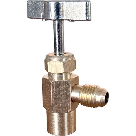 Robinet Laiton pour Canette Duracool Valve Auto-Obturante - 1/2 ACME x 1/4 SAE (1/3)
