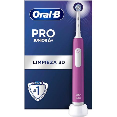 Cepillo de dientes eléctrico - Oral B - Junior Pro Violeta - Niños de 6 años en adelante - 3 modos - Temporizador integrado (1/5)