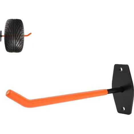 Haken pro Packung - Fahrradhaken - Wandmontierte Reifenhalter - Garagenhaken 25 x 9 cm - Robuste Aufbewahrungshaken - Wandmontierte Reifenhalter - Geeignet für Paletten, Rohre, Werkzeuge, Garagenausrü