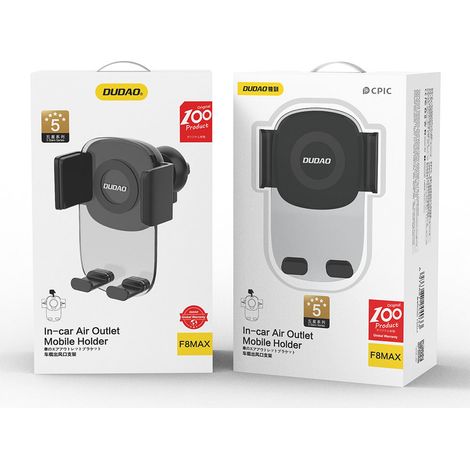 Support de voiture élégant à gravité pour téléphone F8Max noir (1/5)