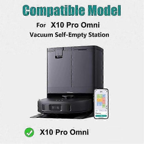 Para aspiradora robot X10 Pro Omni, cepillo lateral principal lavable y reutilizable, filtro HEPA, paño de mopa, bolsa para polvo, carretera (1/4)
