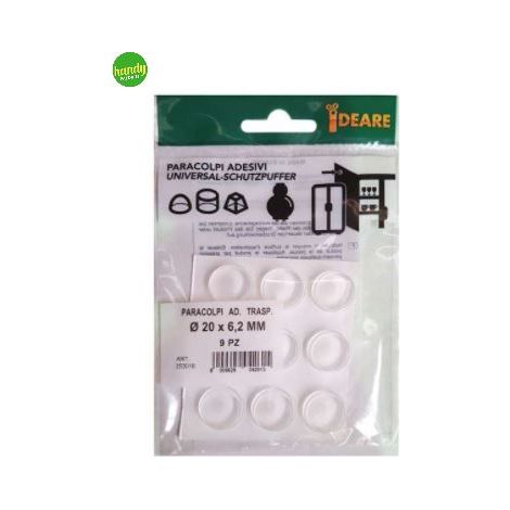Paracolpi tondi Masidef trasparente Ø20x6,2mm 9pz