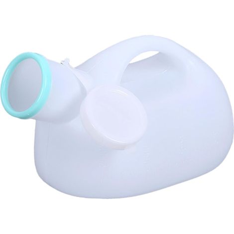 Urinoir en plastique de grande capacité, personnes âgées - Pot pipi portable pour adultes - 2000 ml - Récipient à urine anti-déversement (blanc) (1/4)