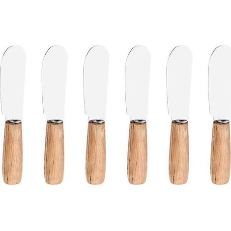 Set mit 6 Butter- und Marmeladenspateln aus Edelstahl (verschiedene Farben) – 10,2 x 2 x 1 cm (1/4)