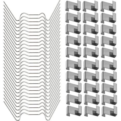 Clips De Fixation Pour Serre - Acier Inoxydable - Type W Et Z - Pour Vitres De Serre Sur Châssis En Aluminium - Lot De 50 (1/5)