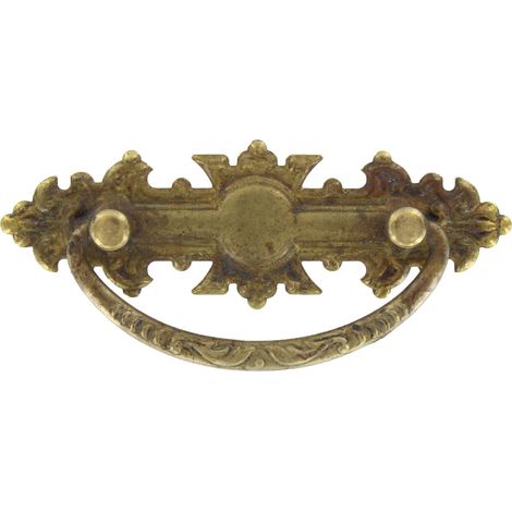 25PZ MANIGLIA ANTICHIZZATA ART.06305 MM.114X50 OTTONE ANTICO (1/2)