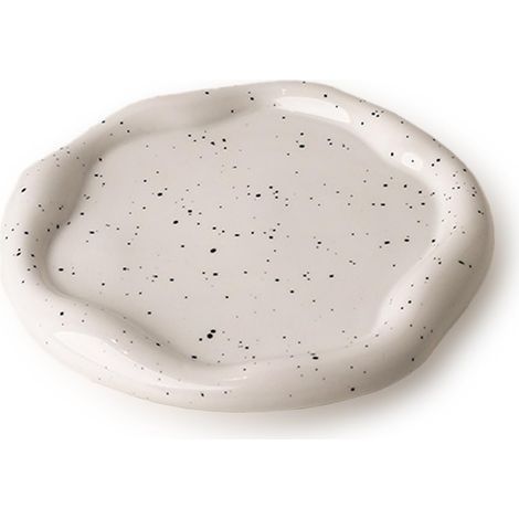 Plateau à Bijoux en Céramique Plateau Bijoux Blanc Réutilisable pour Bijoux Fins Fête des Mères, Noël, Thanksgiving, Cadeau D'anniversaire pour Femmes (Ronde) (1/5)