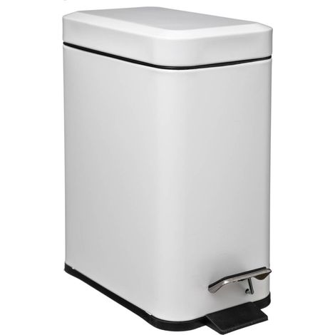 5Five Simply Smart – Poubelle sous évier 5L inox blanc – Système Soft Close – Dimensions L. 28,5 x P. 14 x H. 30,5 cm – Seau amovible pour nettoyage facile - INOX 5 L