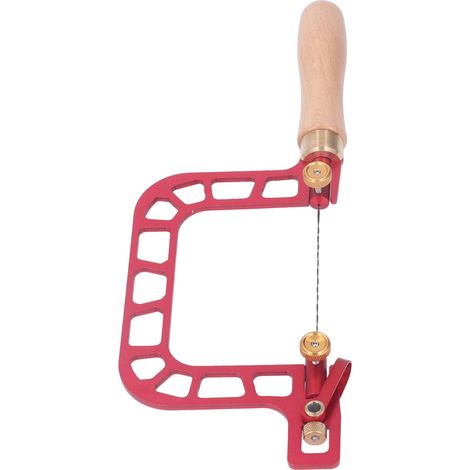 Scie à chantourner rouge, cadre multifonctionnel, coupe rapide et nette, lame à métaux, bois et bijoux, outil de bricolage (1/5)