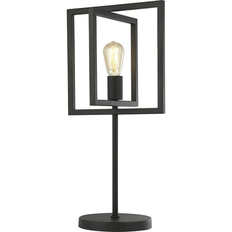 Lampada Da Scrivania-Ufficio Industrial-Nordico Plaza Acciaio Nero 1 Luce E27 (1/5)