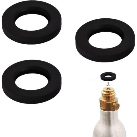 Set of 3 replacement seals for SodaStream – rubber seals, compatible with SodaStream Crystal, Terra and sparkling water makers, replacement for SodaStream bottles--DTEKGAZ