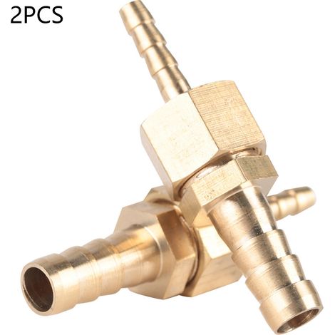 2 Stück 4–6 mm Messing-Schlauchanschluss-Reduzierstück-Stecker (1/5)