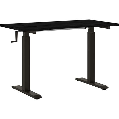 Scrivania con archiviazione Nero e Marrone Scuro 120 x 60 cm vidaXL (1/5)
