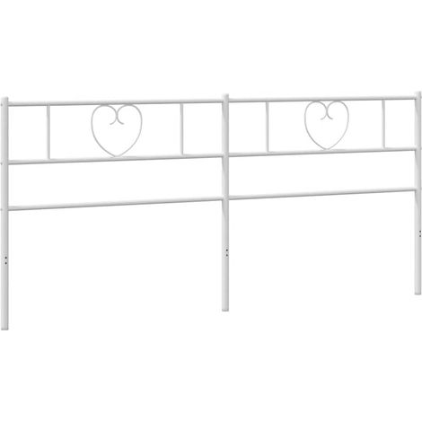 Maison Exclusive - Cabecero de repuesto de metal blanco 200 cm (1/5)