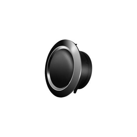 Grille aération VMC ronde 75 mm – En ABS noir – Disque réglable pour ajustement débit air – Installation murale ou plafond (1/5)