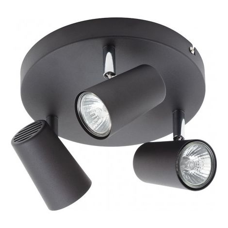 Litecraft Chobham Spotlight Plate Adjustable Ceiling 3 Light - Black (1/5)