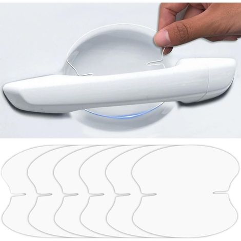 10 Pieces Film de Protection pour Poignée de Porte Voiture Film de Protection Transparent Brillant Autocollant Anti - Rayures (1/5)