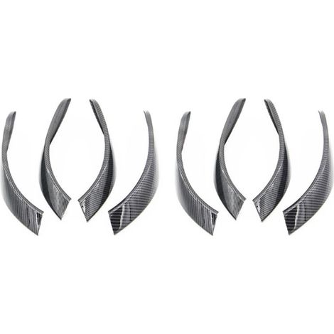 Otto listelli di rivestimento per maniglie interne delle portiere con texture in fibra di carbonio per BMW Serie 3 F30/F31 (modelli 2013-2017) e BMW Serie 4 Berlina F34 (modelli 2014-2017).