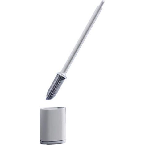 Brosse de toilette domestique avec tête de brosse double face pour un nettoyage en profondeur des toilettes (1/5)