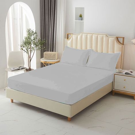 Housse De Lit Extensible - 200x180x30 Cm - Polyester - Pour Matelas Jusqu'à 30 Cm D'épaisseur - 1 Pièce (1/5)