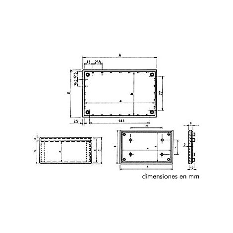 Teko TKCP3G Caja Fuerte - Abs - Gris, 160 x 96 x 66.9mm (1/3)