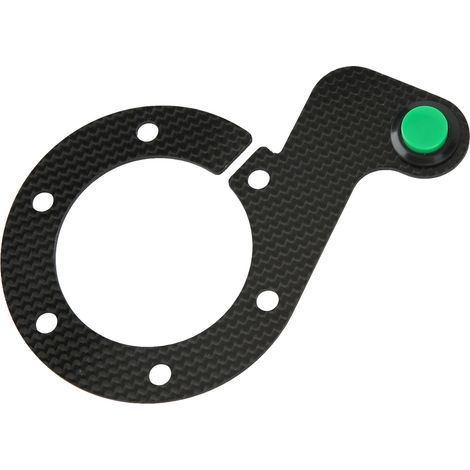 Bouton de klaxon confort tactile en fibre de carbone à 6 trous pour volant MOMO vert (1/5)
