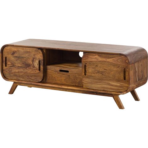 TV-Board Sheesham 134x40x48 hellbraun lackiert MAILAND 125