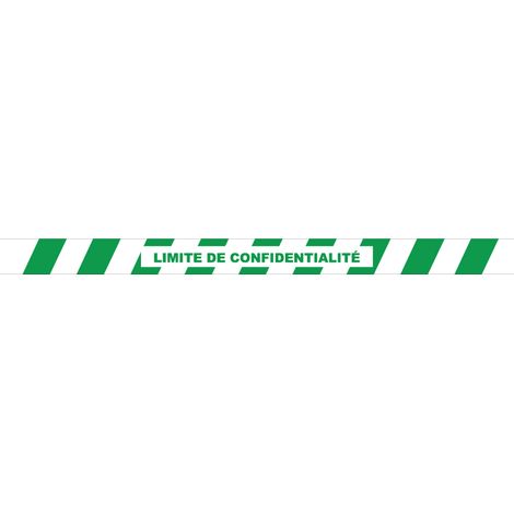 Bande limite de confidentialité vert pour sol - 1000x70 mm - 4007236