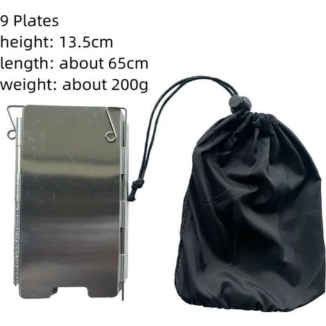 Plaques 8/10/12/14/16 Réchaud à gaz avec pare-vent, pliable, en alliage d'aluminium, pour le camping et les pique-niques en extérieur. Réchaud portable. (1/5)