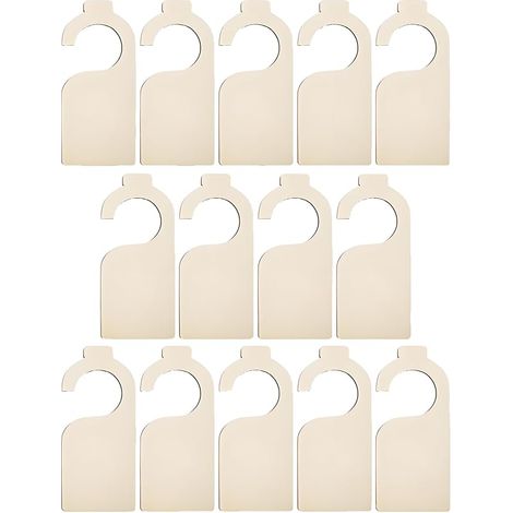 Lot de 14 Séparateurs de Garde-Robe en Bois, Séparateurs de Vêtements Génériques à Faire Soi-même, Séparateurs de Placard Inscriptibles pour Trier Les Vêtements, Couleurs et Tailles (1/5)