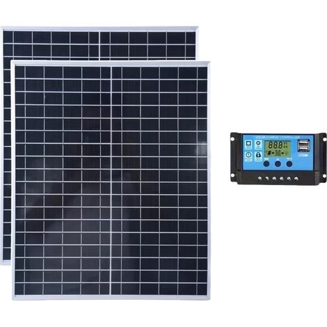 Pannello solare, design portatile, produzione di energia efficiente, 2 pezzi (1/2)