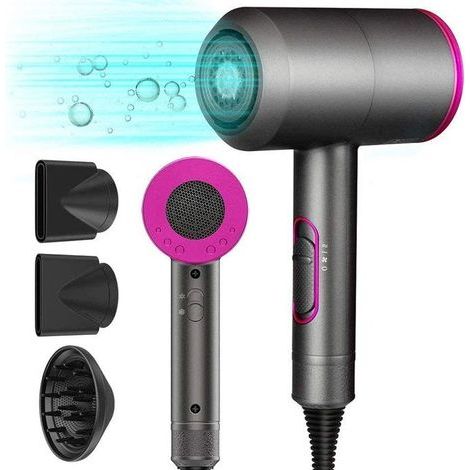 (rosa) DOOSL 2000W Haartrockner, professioneller Lonique Haartrockner, Haarpflege mit konstanter Temperatur, 3 Aufsätze, 3 Geschwindigkeitsstufen (1/4)