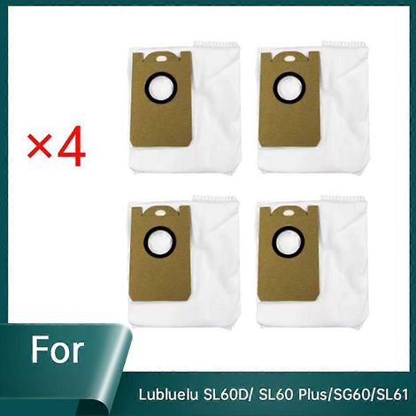 4er-Pack Staubbeutel für Lubluelu SL60D/SL60 Plus/SG60/SL61 Staubsauger: robustes und effizientes Zubehör.