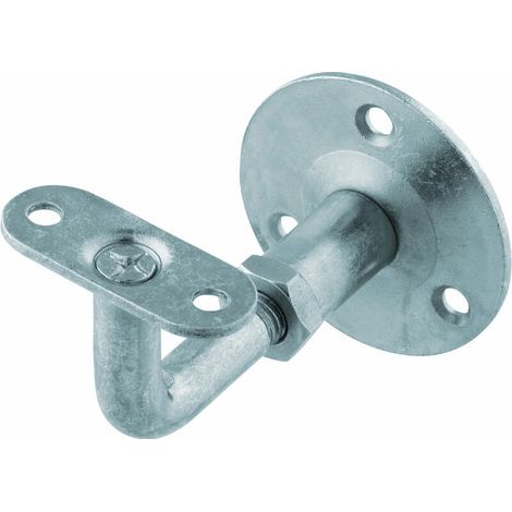 Support rampe réglable 60 mm en zinc – Fixation à visser – Finition gris argenté – Pour installation durable et esthétique –