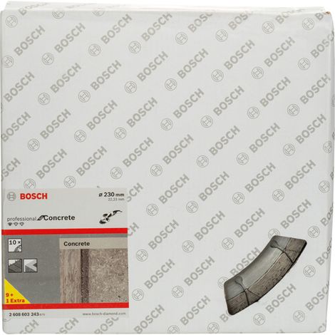 Disco diamantato standard per cemento, 230 x 22,23 x 2,3 x 10 mm, confezione da 10