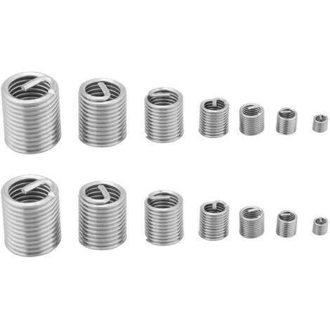 Filets Rapportés Type Helicoil M3 M4 M5 M6 M8 M10 M12 Assortiment d'Inserts de Réparation de Fil Métallique en Acier Inoxydable (1/4)