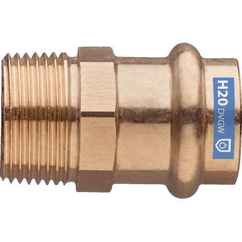 Manchon bronze F Ø 3/4x22 à sertir - filetage R (1/2)