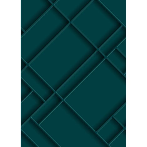 papier peint panoramique panneaux de bois bleu canard - ESTAhome (1/5)