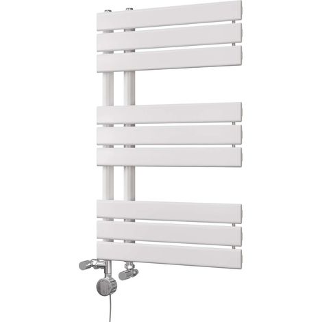 Tristan - White Dual Fuel Towel Rail H816mm x W500mm Thermostatic (1/3)