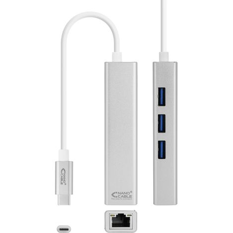 Adattatore di Rete USB 3.0 a Ethernet Gigabit NANOCABLE 10.03.0404 (1/4)