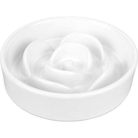 Bol pour chien à alimentation lente en céramique, 15,7x4 cm/6,2x1,57 po, design puzzle avec labyrinthe floral pour manger lentement, bol pour petits et moyens chiens et chats, compatible lave-vaissell (1/5)