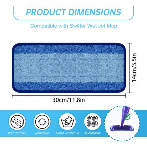 Ersatzreinigungstücher für den Swiffer Wet Jet Mikrofaser-Wischmopp (3er-Packung)