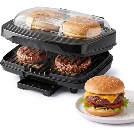 Kitchencook - Kburger - Grill à Hamburgers - 1000 W - Double Plaque (1/5)