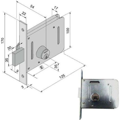Cerradura Inf.Ferro 605.00.00.1 051.50.00.0 Welka