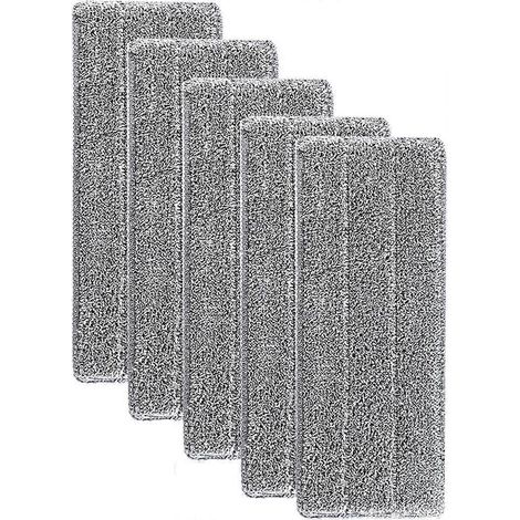 Recharges de têtes de balai super absorbantes, balai de nettoyage en microfibre lavable (5 pièces) (1/4)