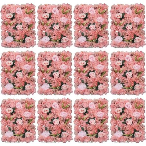 Blumenpaneele, Seidenstoff, vielseitige Innendekoration, Rosa (1/2)