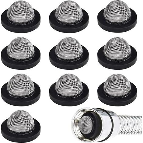 10 PCS Rondelle de Tuyau Joint Torique Joint Pomme de Douche Filet Filtre en Acier Inoxydable Joint pour tuyau d'arrosage de 3/4 pouce machine à laver et kit (1/5)
